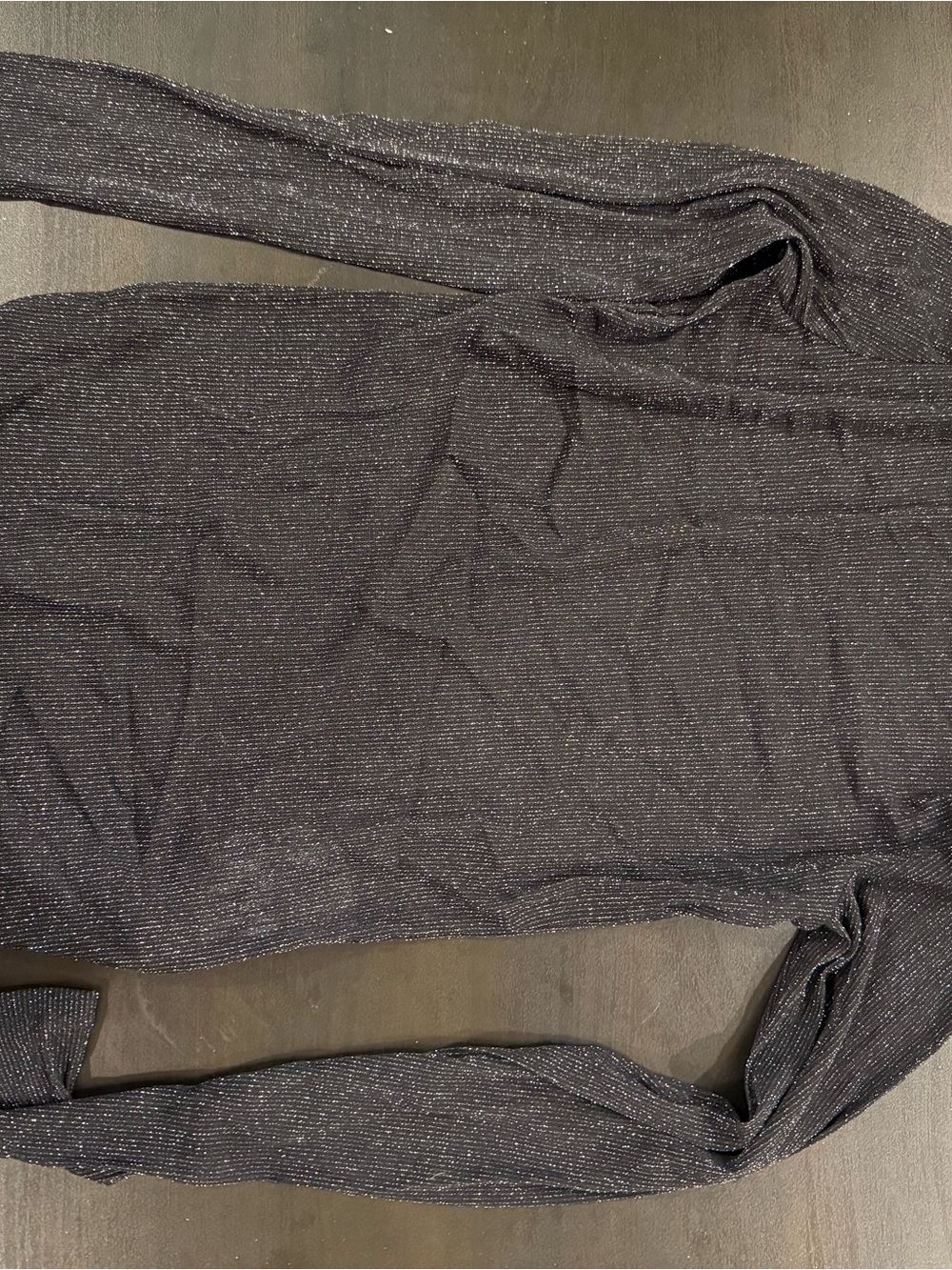 H&M Black Sparkle Mesh Long Sleeve Top